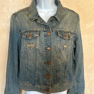 GAP 1969 Lily NWT distressed denim jacket size M